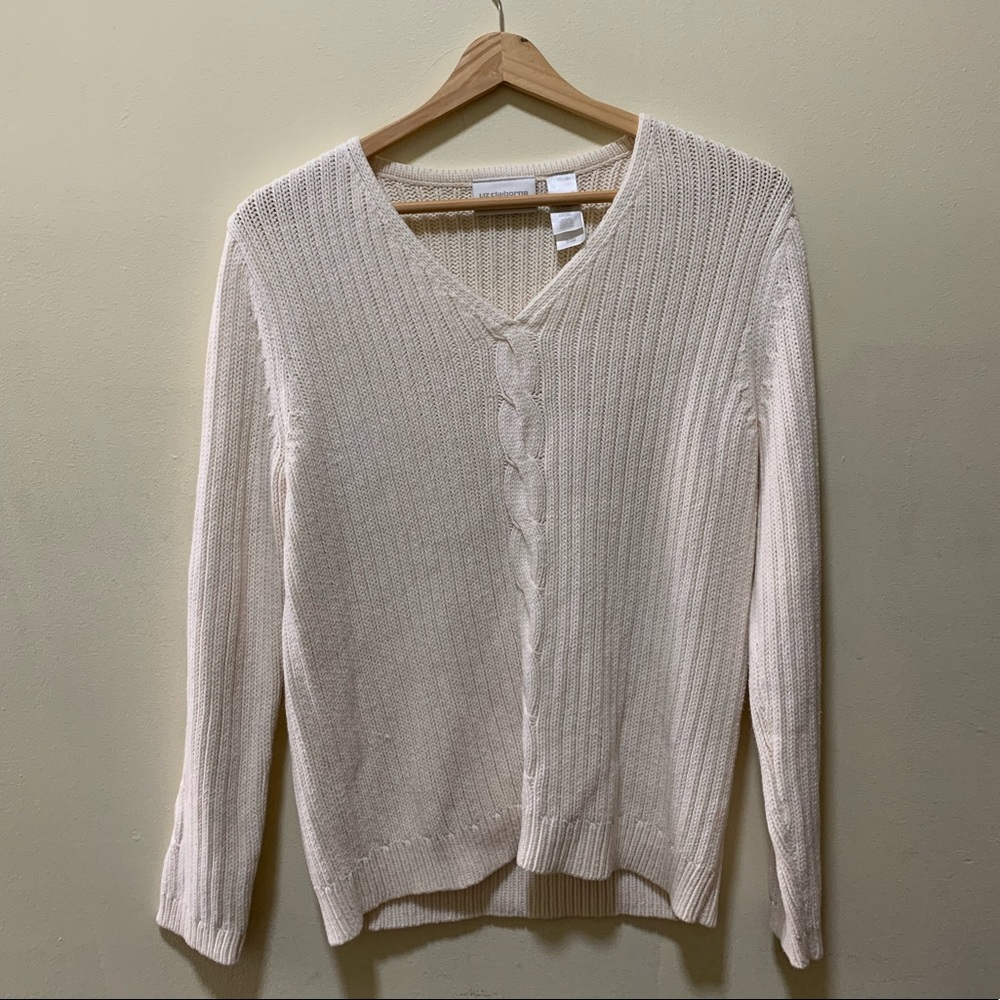 cream white knit sweater